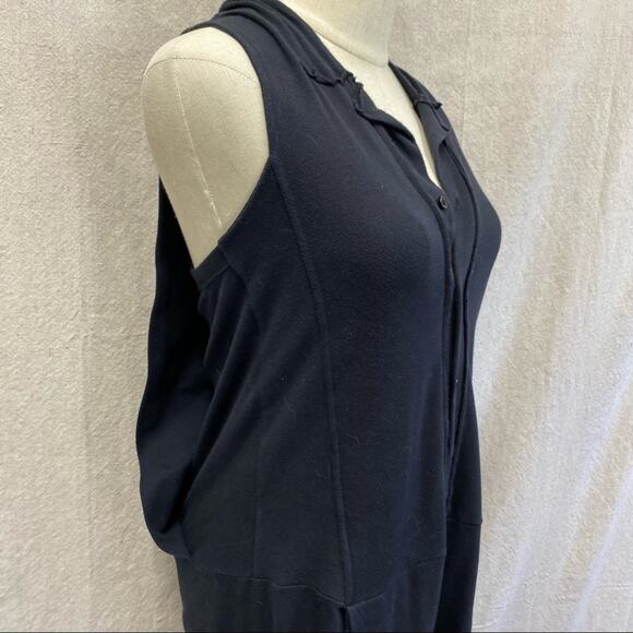 Osklen black sleeveless henley Pique‎ knitted weave harem jumpsuit size small - Picture 5 of 16